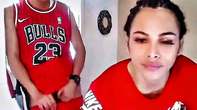 brunette, male, shemales - shemale fucks sissy