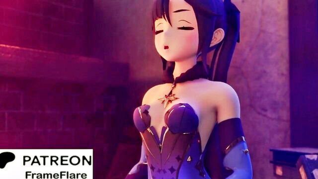 mona, animation, hentai - genshin impact hentai porn