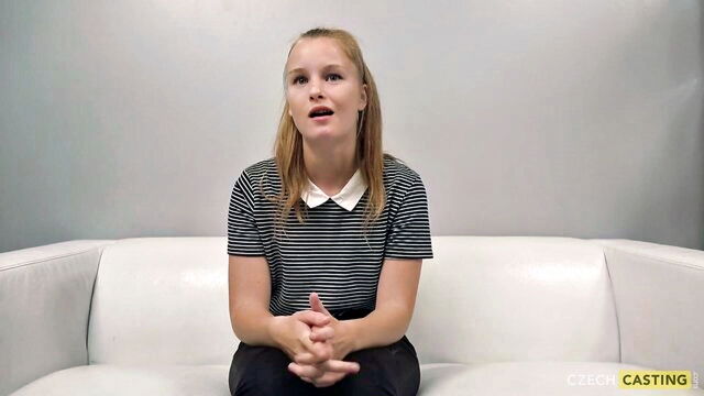 amateur, teen, pov - blonde girl casting