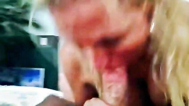 euro, blowjobs, blondes - mature blond wife sucks dick