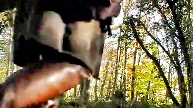 slut, blowjobs, outdoor - red milf in park