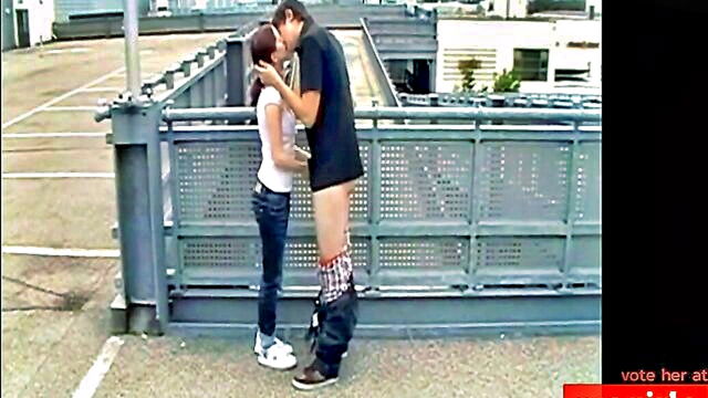 outdoor encounter a young schoolgirl is taken in a parking garage by multiple partners : tellrebecca