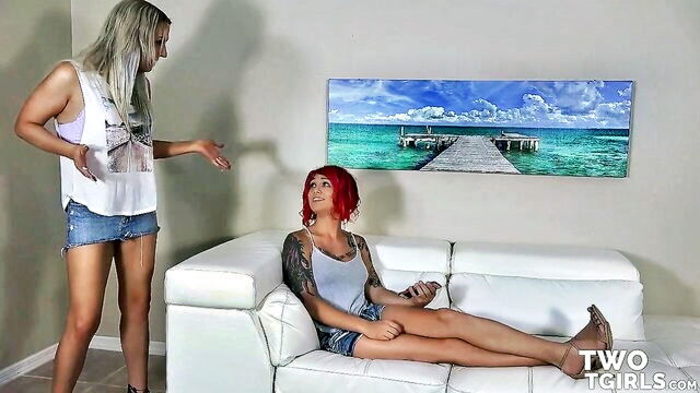 hardcore, domination, shemales - ts blonde and redhead porn