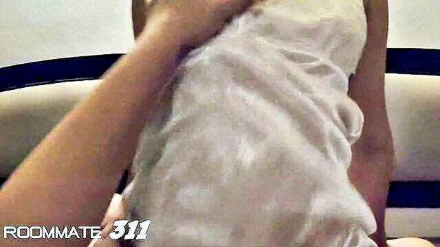 goodnight sex, point of view, cum inside pussy - verified amateur teen stepsister gets fucked in sexy dress