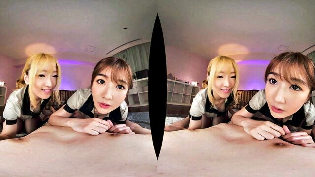 threesome, asian, pov - two japanese cuties