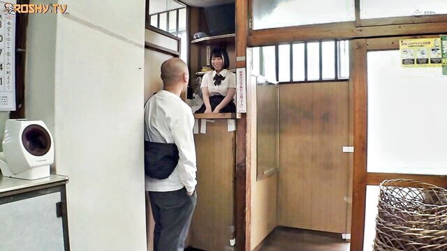 asian, big tits, teen - public bath job asian
