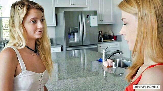 Hannah Hays, Riley Star - two blonde cuties enjoy a wild dick sharing session