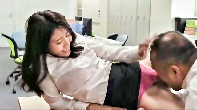 cumshot, anal, blowjob - asian office girl creampie