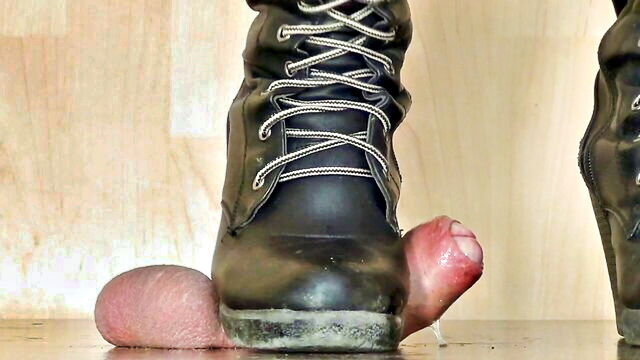 bootjob, fetish, trampling - sara alfaros cock and ball trampling