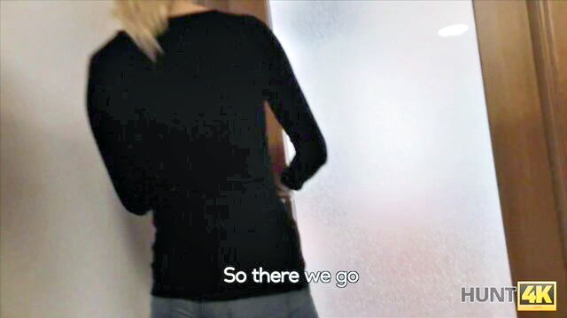 blonde picked up by man