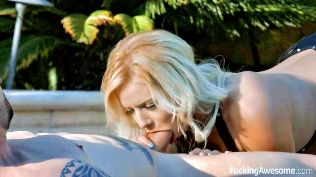 pornstars, blonde, big tits - kylie page pool scene
