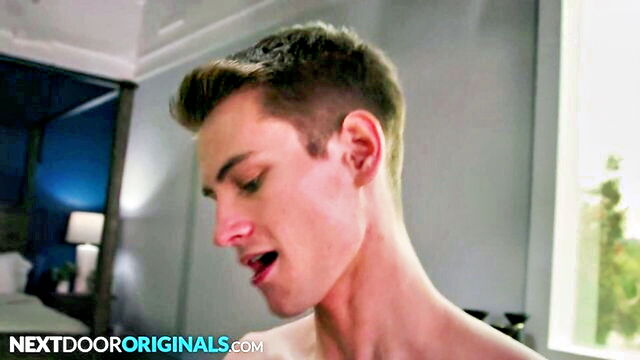 nextdoorstudios, hunk, whipped cream - aspen solomon gay blowjob