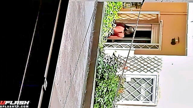 amateur guy gets caught by next door neighbor reaction included : idell23
