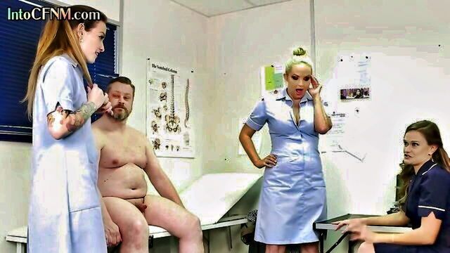 cfnm, nurses, small cock - cfnm nurses jerk cock