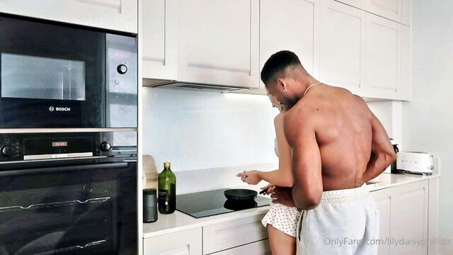 hardcore, amateur, big dick - lily phillips kitchen bbc