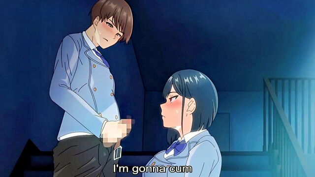 school, public sex, cum in mouth - busty hentai girl virgin