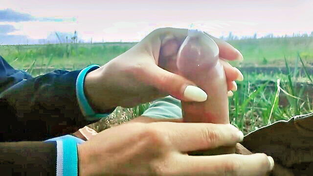 public, masturbate, big boobs - ukrainian amateur outdoor fuck