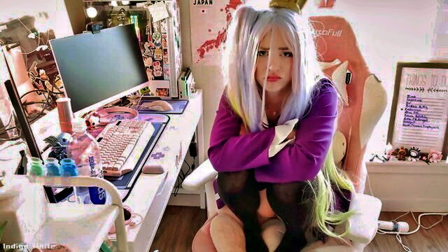 indigo milky butt plug job