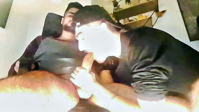 2 gay, friend, blowjob - gay semen swallowing