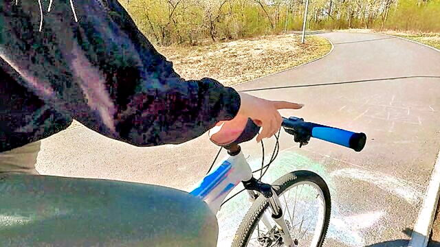 amateur, blowjob, bicycle - pov bike ride turns into intense session in the great outdoors with a newfound friend