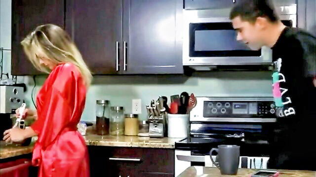 gonzo, in the kitchen, blonde - blonde stepmom kitchen surprise