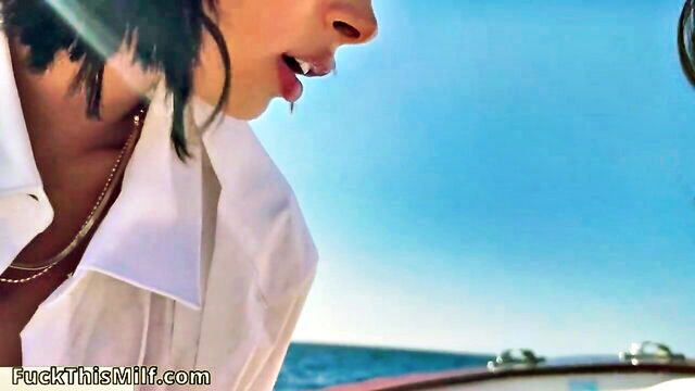 big boobs, anal, blowjob - seduced the boat captain