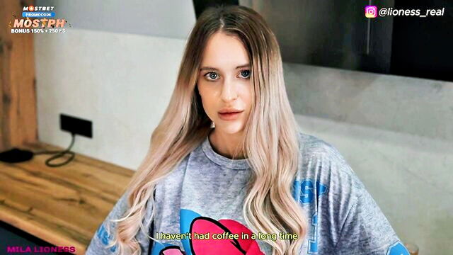 mila lioness - cheerful stepsister coffee fuck