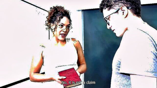 latina, ass, interracial - ebony milf teacher bangs her student