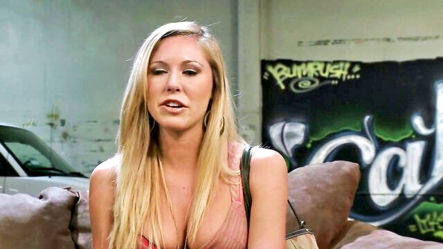 blonde teen gets fucked on couch