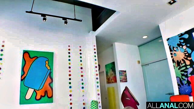 deepthroat eating blonde