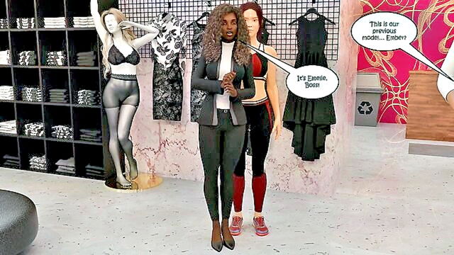 two women turn into mannequins for risqué retail display in comic book inspired video : clarabelle38