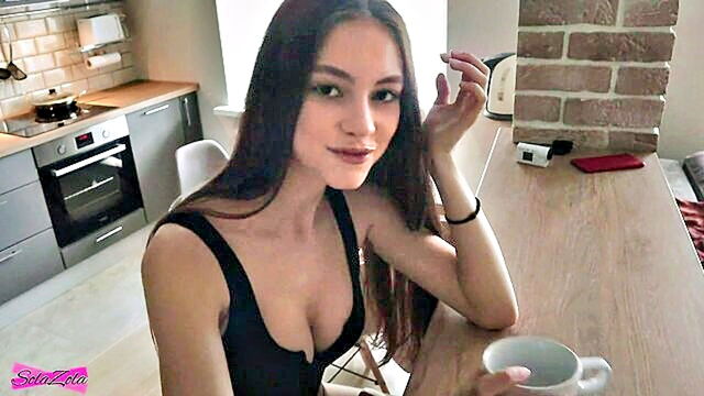SolaZola - solazolas bubbly ass gets a surprise in the kitchen