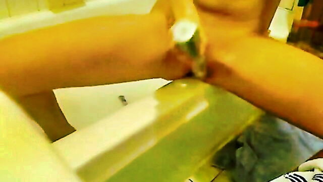 teen babe bathroom masturbation