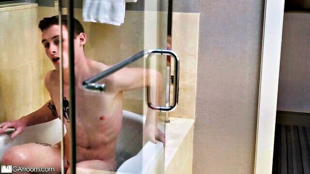gayroom, mature, twink sex - mature shower naked