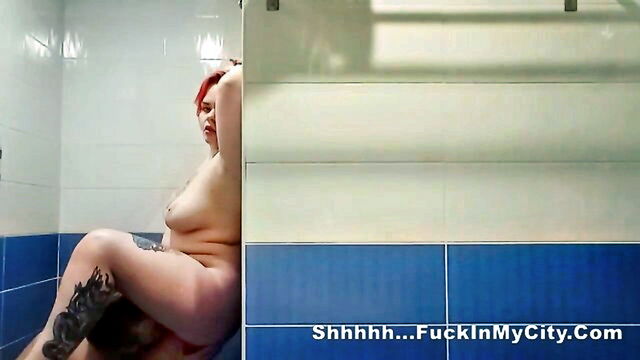 lesbian shower fun with bia and cream