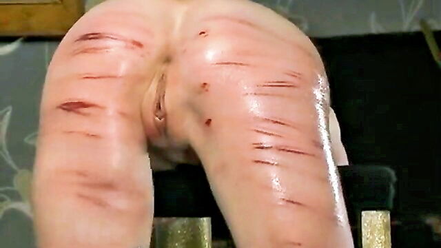 master, lesbian slave, caning - lesbian caning massage