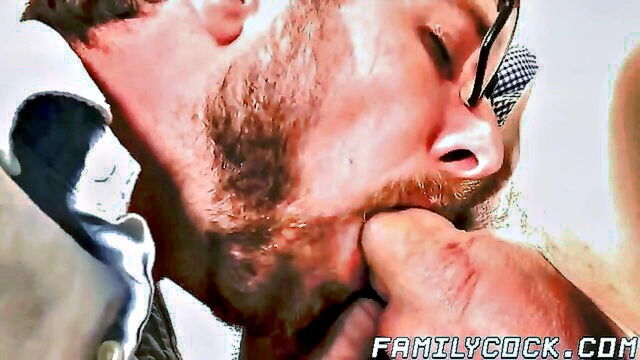 glasses, big ass, big cock - stepdad glasses ass pounding