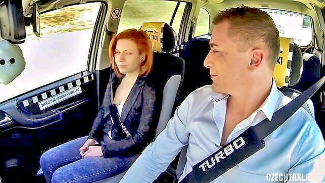 Rita Sinclair - public taxi encounter with a redheaded milf