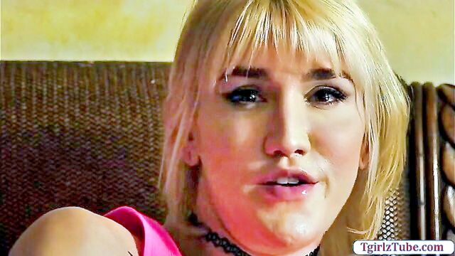 ladyboy, blonde, blowjob - lena paul big tits