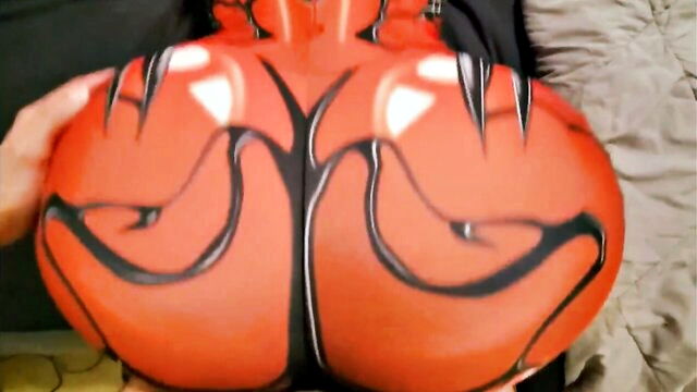 amateur, big ass, big tits - twerks on knob point