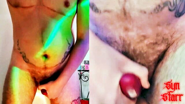 syn starr - ftm dildo action with syn starr