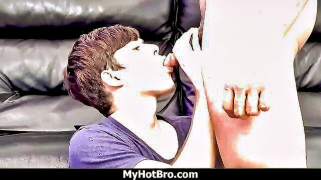 oral, teen (18+), blowjob - stepbrother jerking tutorial