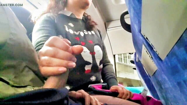 big tits, spanish, amateur - voyeur mom bus fuck
