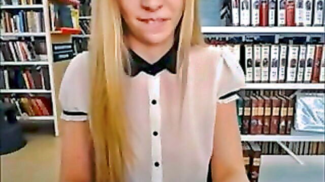 blondes, webcams, slut - public library nude show