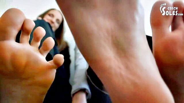 foot domination, foot fetish, feet sniffing - office foot fetish domination