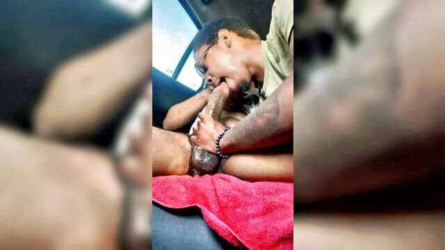 gay, blowjob, big dick - black cock throat hazard