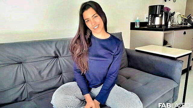 amateur, dirty talk, fablazed - teen girl gives a handjob and experiences orgasm