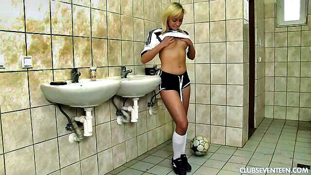 german footballer indulges in solo play in club seventeen video : ClubSeventeen