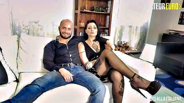 amateur italian milf experiences intense squirting orgasm during casting session : AmateurEuro