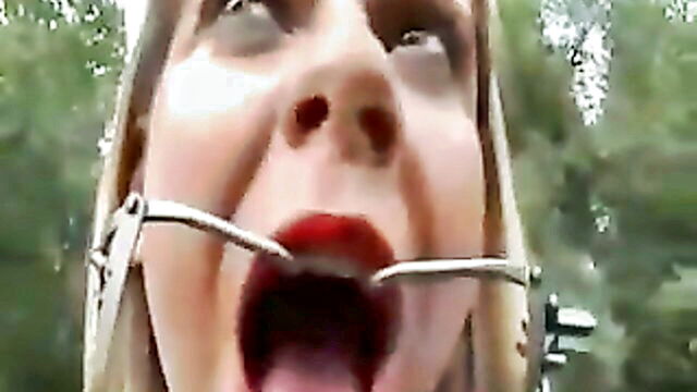 spanking, tattooes/piercing, saggy tits - kinky german outdoor bdsm